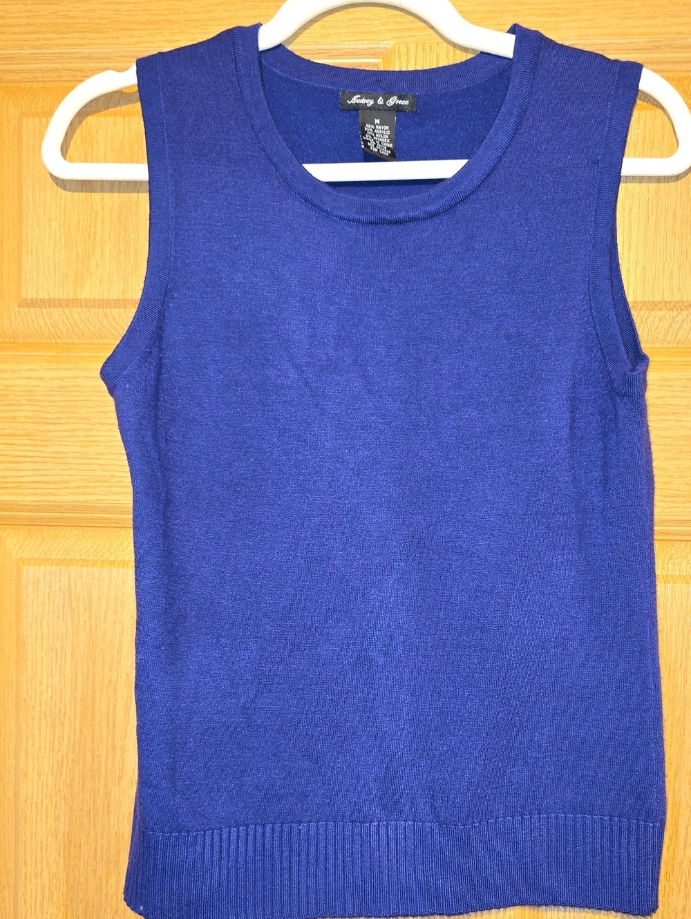 Audrey & Grace Royal Blue Sleeveless Knit Tank